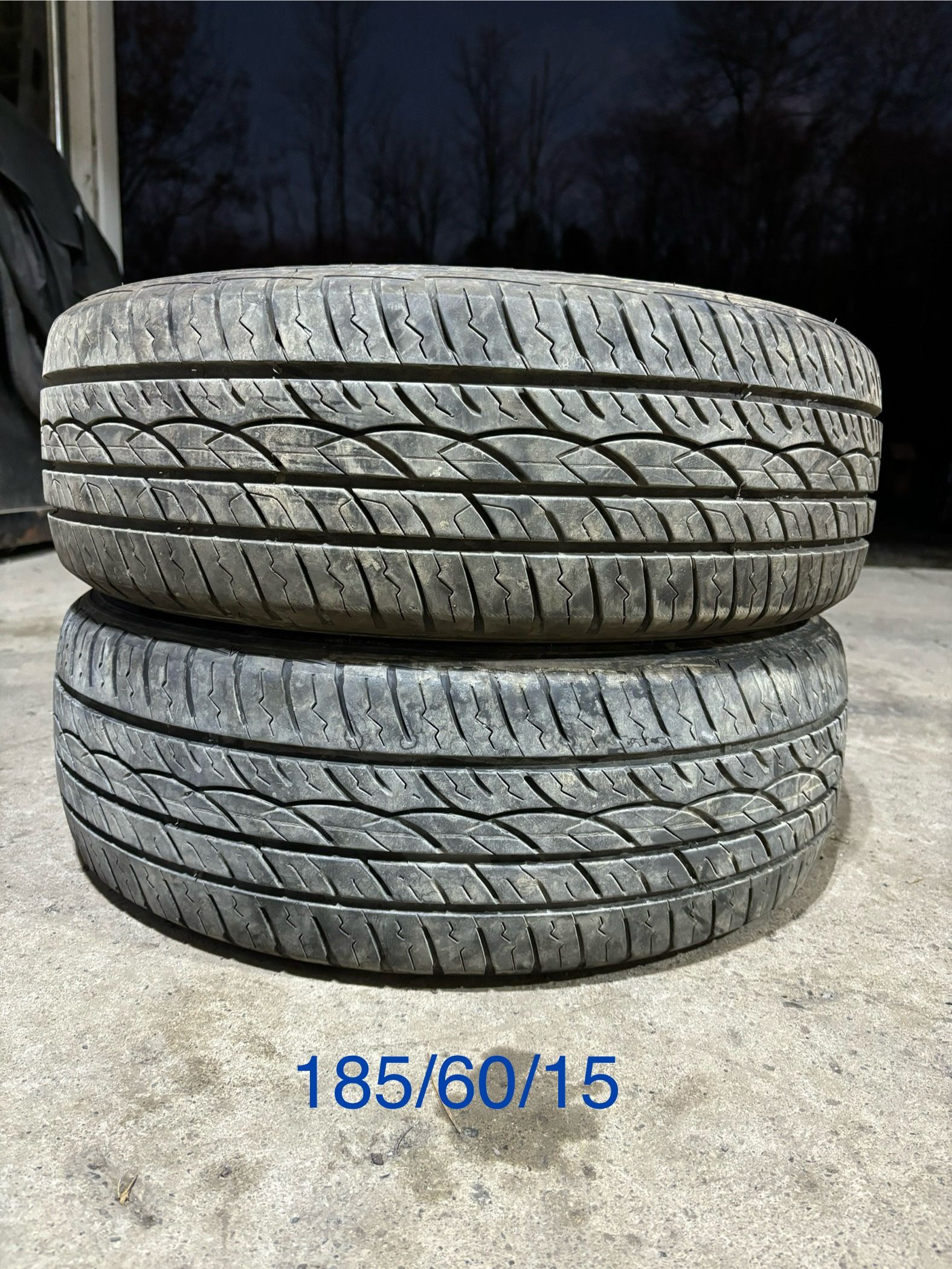 (2) - 185/60/15 Mavis All Season Highway Touring Tires