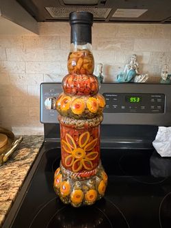 Large Decorative Glass Infusion Bottle