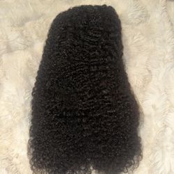 Kinky Curly Half Wig Human Hair 200% Density 3 In 1 Seamless Flip Over Glueless Wigs Water Wave Human Hair With Adjustable String Invisilbe Hairline B