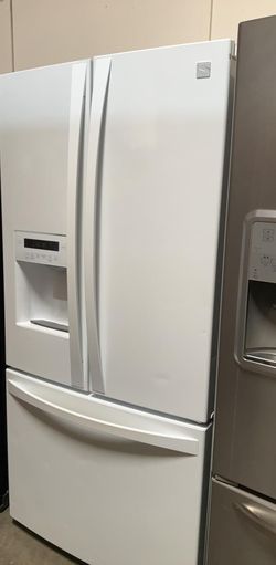Kenmore 3 Door  Counter Depth White Refrigerator With Water and Ice Maker
