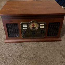 Victrola VTA-200B Wooden 6-In-1 Nostalgic Classic Turntable with Bluetooth