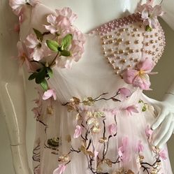Beautiful Pink Floral Dress