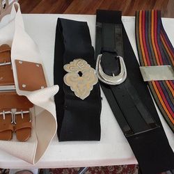Belts, Elastic & leather