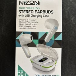 Stereo Earbuds With LED Charging case