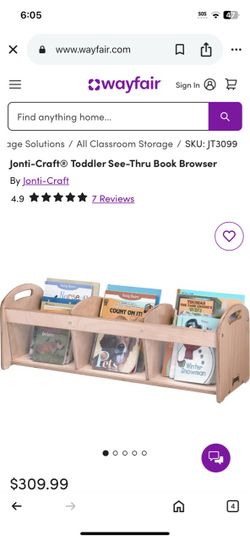 Jonti-Craft Toddler See-Thru Book Browser