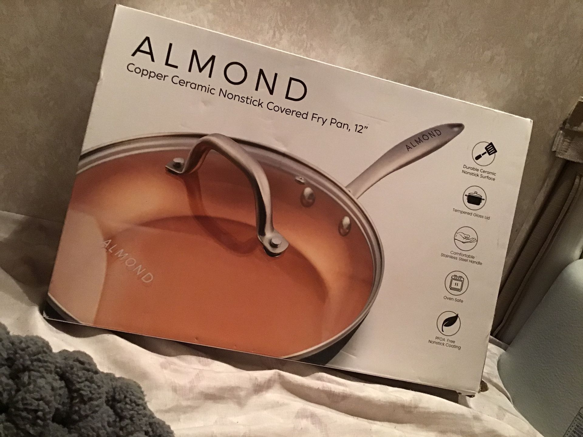 Almond copper pan