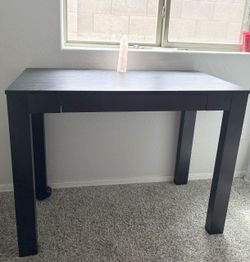 Black wooden desk w/ drawer