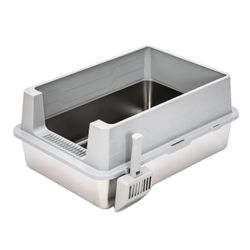 Front Entry Stainless Steel Litter Box 19*14*11 inch  