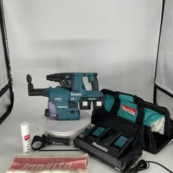 Makita 18V X2 LXT 36V 1-1/8 in. Brushless Cordless Rotary Hammer Kit with HEPA Dust Extractor AFT AWS Capable 5.0 Ah