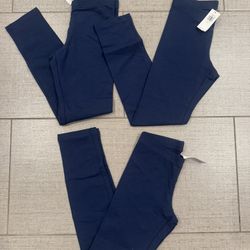 Set of 3 Old Navy Girls Navy Blue Leggings - Size 8 NEW WITH TAGS!!
