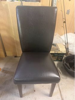 Dark brown high back dining chair