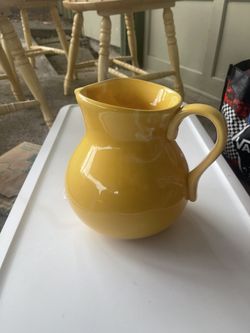 Vintage Yellow Pitcher By HausenWare