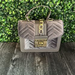 Grey Top Handle Purse