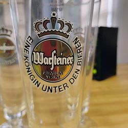 Warsteiner Gold Rimmed Pilsner Glass
