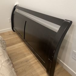 Cal King Bed Frame , Cherry Wood 