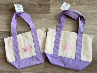 New with Tag Trader Joe’s mini tote bags -pastel