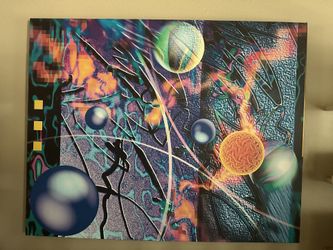 Large Digital Painting On Canvas