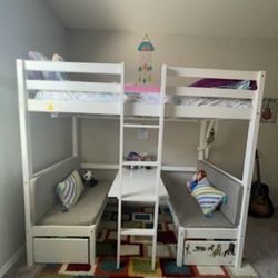 Aprin Twin Bunk Bed with 2 Drawers