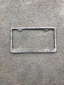 Porsche license plate frame