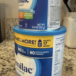 2 small and 1 large similac formula