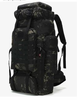 (dark camo)70L Camping Backpack Military Rucksack Molle 3 Days Assault Pack