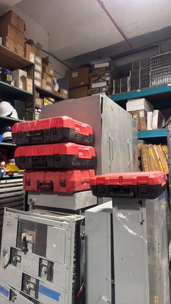 Empty Hilti and miluakee cases