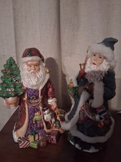 2 old Fashioned Christmas FIGURENS