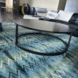 49” Restoration Hardware Black Steel Coffee Table