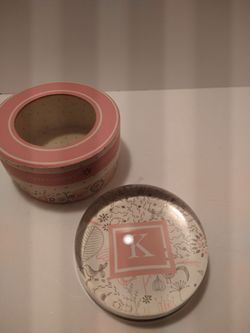 Monogram Initial "K" Glass Paper Weight