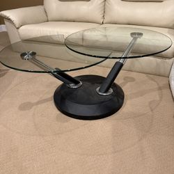 Modern Glass Swivel Coffee Table 