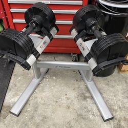 Core Fitness 5-50 Lb Adjustable Dumbbells With Stand