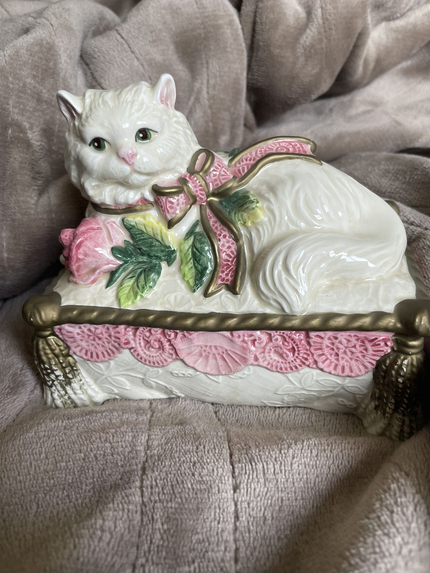 Fitz And Floyd Cat Jewelry Box