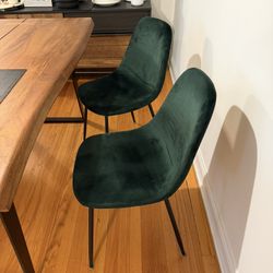 Suede Dining Chairs x2