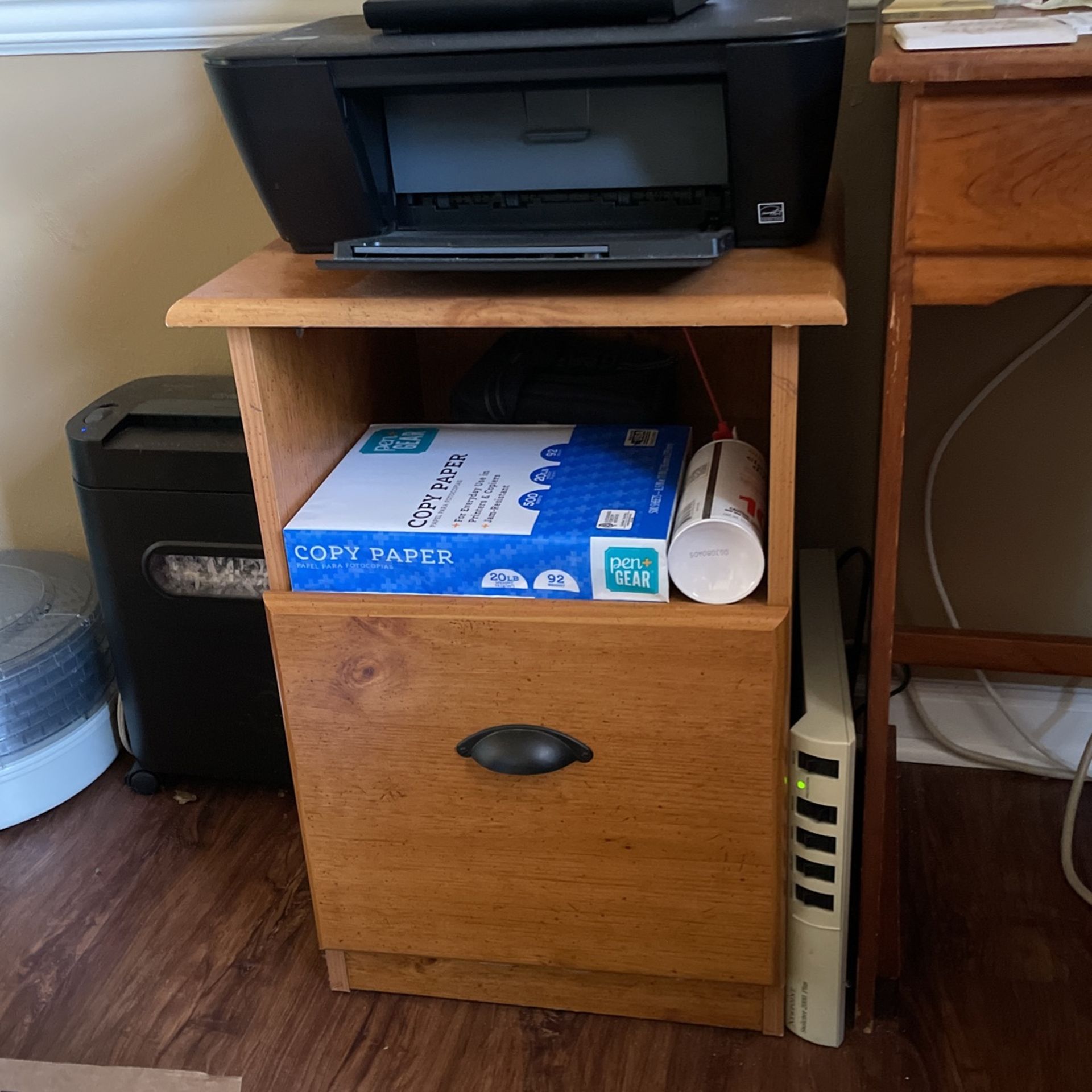 Free Oak Small File Cabinet/printer Holder.  