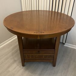 Vintage Solid Wood Dining Table (Extendable) With 4 Chairs: Dining Set