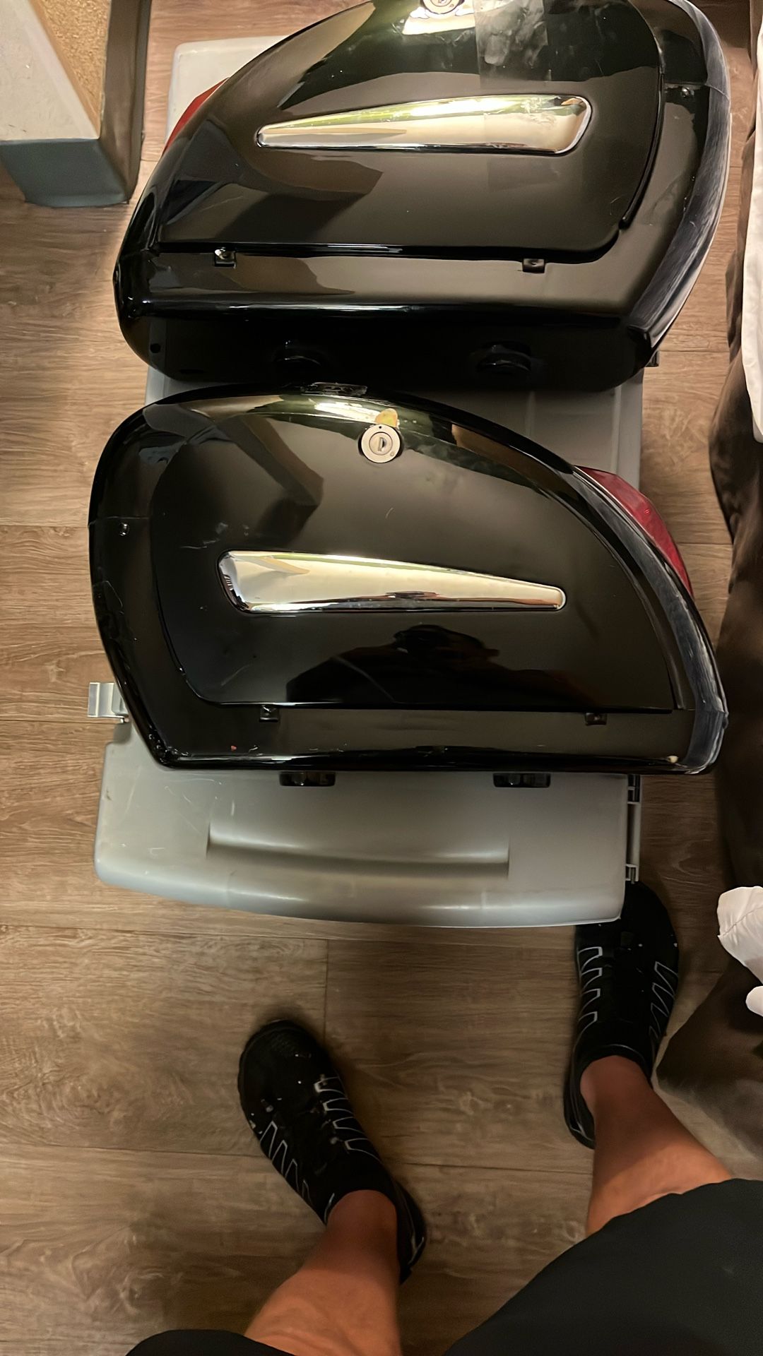 Hard Motorcycle Saddle Bags And Seat