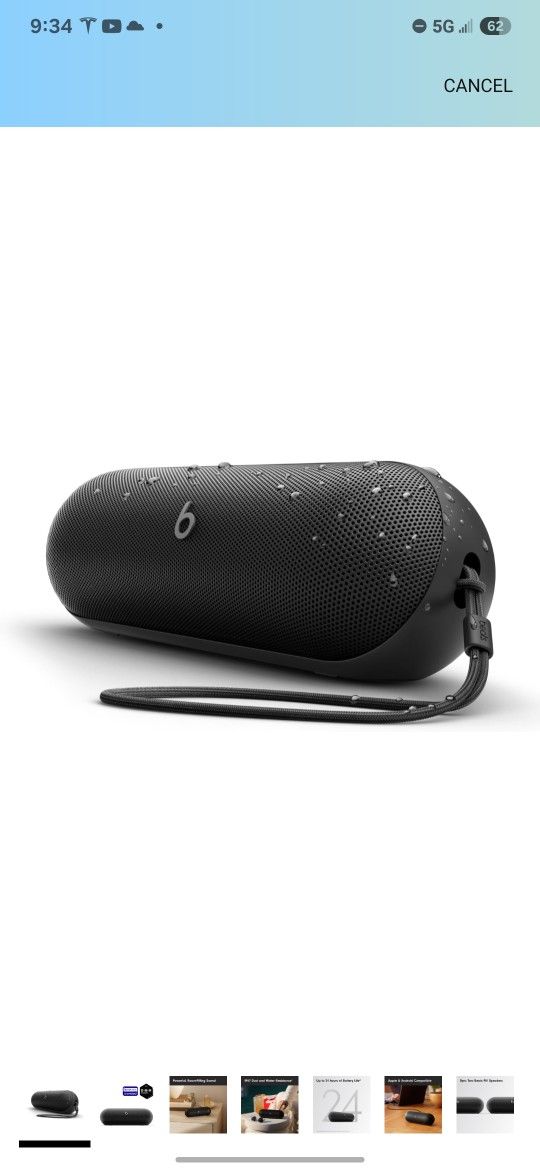 Beats Pill - Portable Bluetooth Speaker - Up to 24H Battery Life, Water Resistant, Bluetooth, Apple