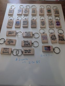 Keychain with a pick-me-up quote