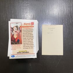 An American Tail "FIEVEL Goes West" Trading Cards Complete Set  1991 150 Cards