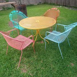 Lawn Furniture Wrought Iron Good Shape $200 Or Best Offer And