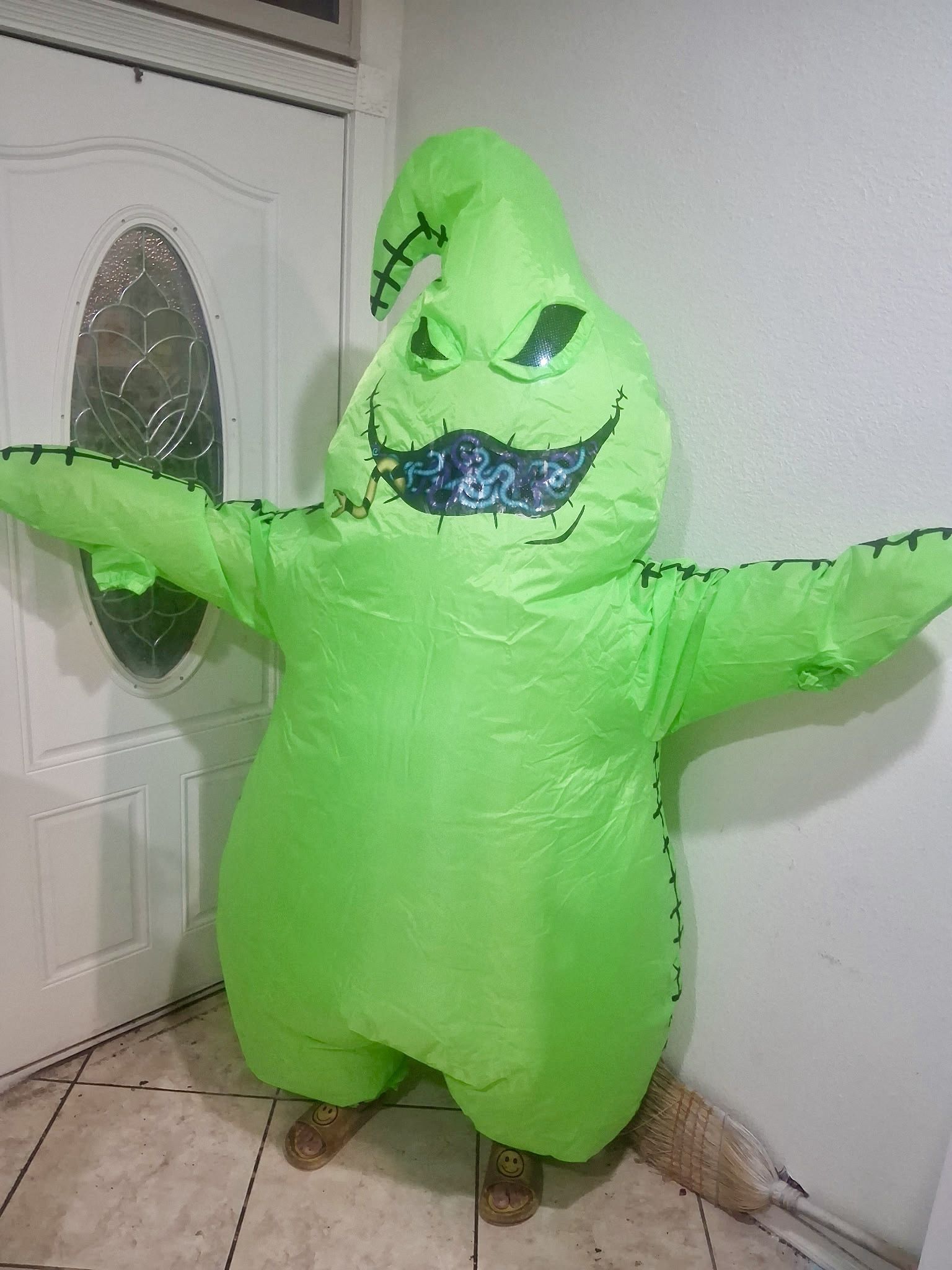  Adult Halloween The Nightmare Before Christmas Light-Up Oogie Boogie Inflatable Costume (One Size)