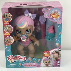 Brand New Kindi Kids Poppi Pearl Bubble 'N' Sing Doll Ice Cream Scented Bubbles 