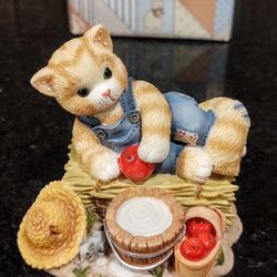 Vintage Calico Kittens Figurine