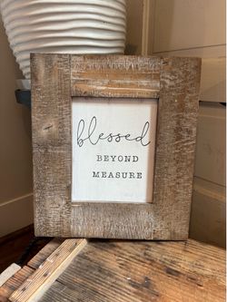 Blessed Beyond Measure Wood Sign.