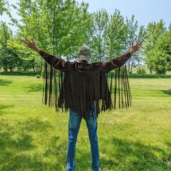 Vintage 1960's  Fringe Leather Jacket 