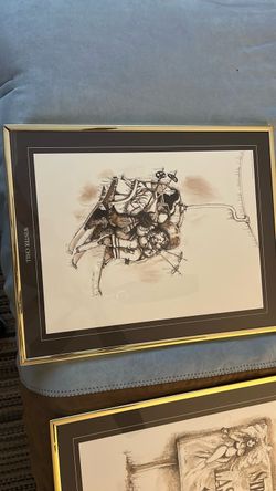 Framed Art Print with Gold Frame