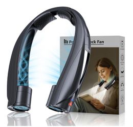 NEW Portable Neck Fan - with LED Book Light, 6-20 Hrs Long Battery, 6-Speed Adjustable, USB-C Rechargeable, Ultra Quiet, Hands-Free Personal Cooling f