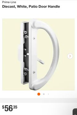 White, Patio Door Handle