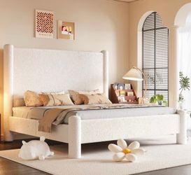 Brand new Queen Bed, Ivory, in the box.