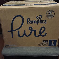 Pampers 198 count size 1 diapers